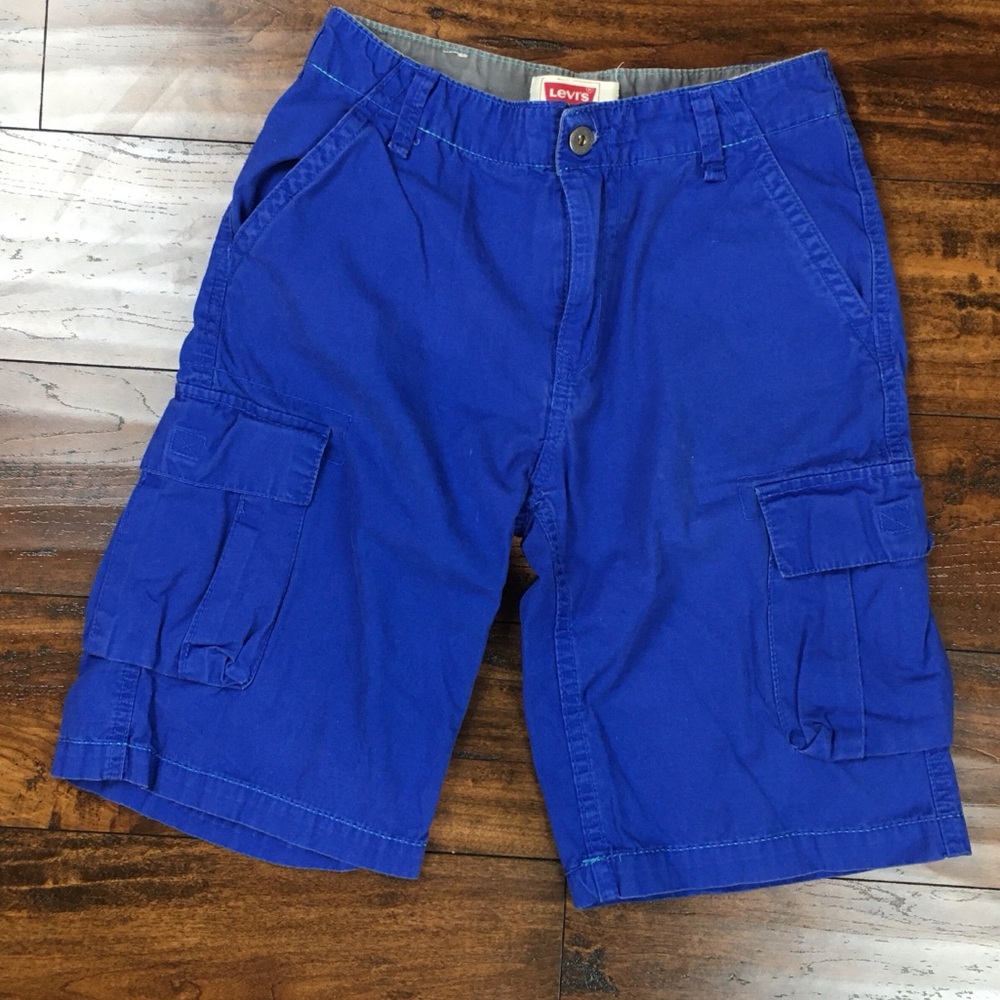 LEVI’S Cargo Shorts Boys Size 14 Regular Blue Waist 27”